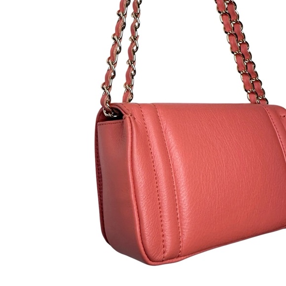 Mario Valentino Orange Leather Signature Embossed Shoulder Crossbody Bag - Picture 9 of 16